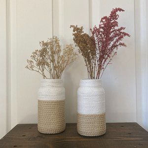 Neutral Rope Vase Set